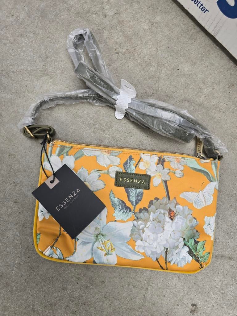 Essenza Tas - Nieuw met Bloemenprint, Sieraden, Tassen en Uiterlijk, Ophalen of Verzenden, Nieuw, Geel, Schoudertasje