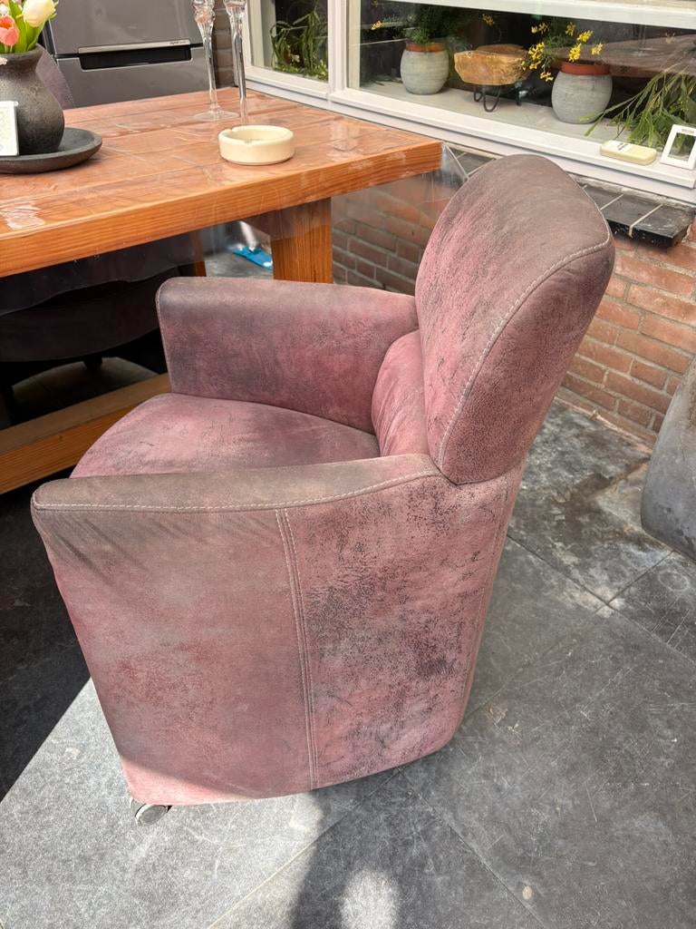 4 eetkamer stoelen met wieltjes, Ophalen, Zo goed als nieuw