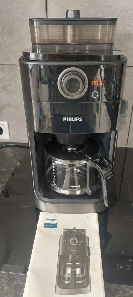 Philips HD7768 Koffiezetapparaat met  bonenmaler, Witgoed en Apparatuur, Koffiezetapparaten, Afneembaar waterreservoir, Gebruikt