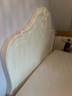 Brocante bed hoofdbord wit, Huis en Inrichting, Slaapkamer | Bedden, Ophalen, Wit, Tweepersoons, Zo goed als nieuw