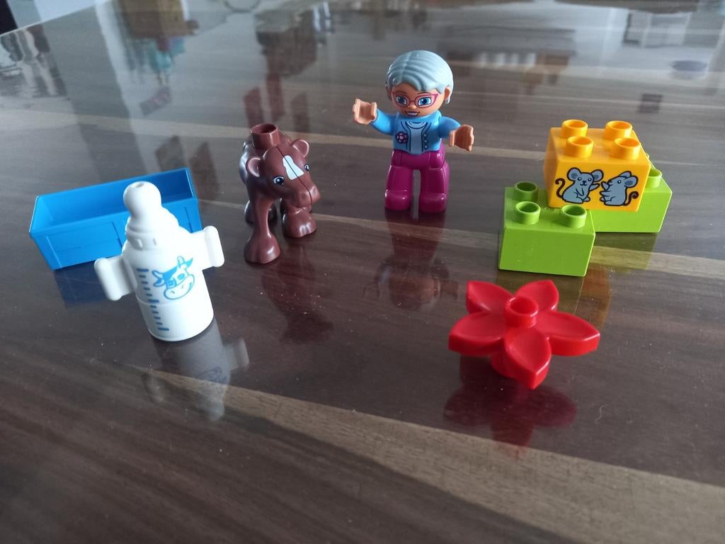 LEGO Duplo 10521 kalfje met verzorger, Ophalen of Verzenden, Gebruikt, Complete set, Duplo