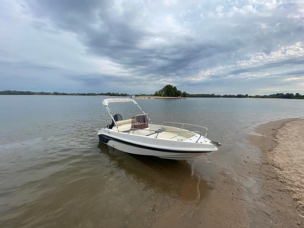 Beluga 430 consoleboot met Suzuki 30 pk 4 takt met trailer, Watersport en Boten, Ophalen, 30 tot 50 pk, Tot 6 meter, Buitenboordmotor