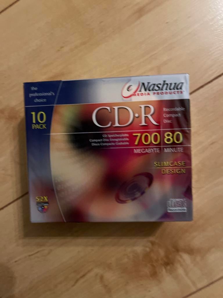 Nashua CD-R 700MB 80 Min 52x - 10 stuks Slimcase, Ophalen, Nieuw, Cd