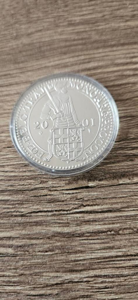 Zilveren Dukaat 2001 Utrecht proof in capsule, Postzegels en Munten, Munten | Nederland, Koningin Beatrix, Zilver, Losse munt