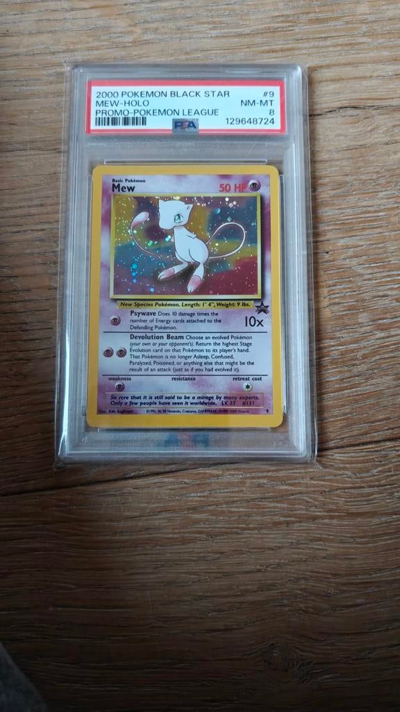 Mew Holo Promo Pokémon League PSA 8, Ophalen of Verzenden