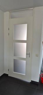 Stalen kozijnen met opdekdeuren en bovenlichten, Ophalen, Gebruikt, Binnendeur, Glas