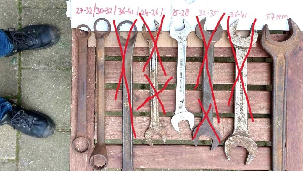 Diverse steek /ringsleutels grote maten  ook dop 50 t.e.a.b., Auto diversen, Autogereedschap, Nieuw, Ophalen of Verzenden