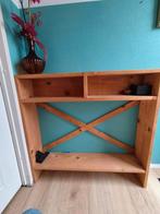 Smalle sidetable van steigerhout met uitsparing voor plint, Ophalen, Gebruikt, 50 tot 100 cm, Landelijk