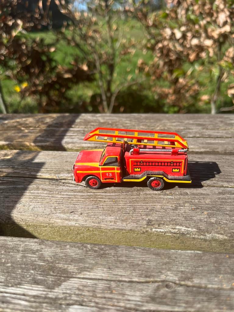 Blikken brandweer auto, Verzamelen, Blikken, Ophalen of Verzenden, Zo goed als nieuw, Overige