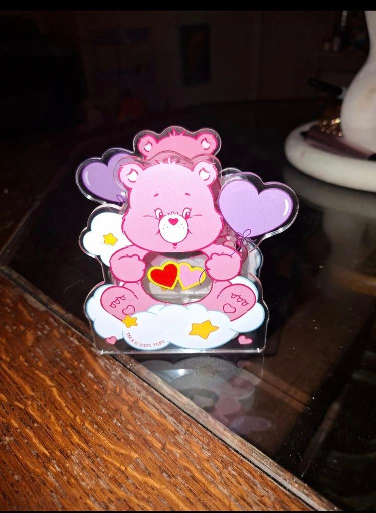 Care Bear Acryl Decoratie - Roze Hartjesbeer, Verzamelen, Ophalen of Verzenden, Zo goed als nieuw