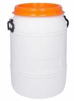 60liter regenton / voerton met schroefdeksel prijs per stuk, Ophalen, Gebruikt, Kunststof, Met deksel