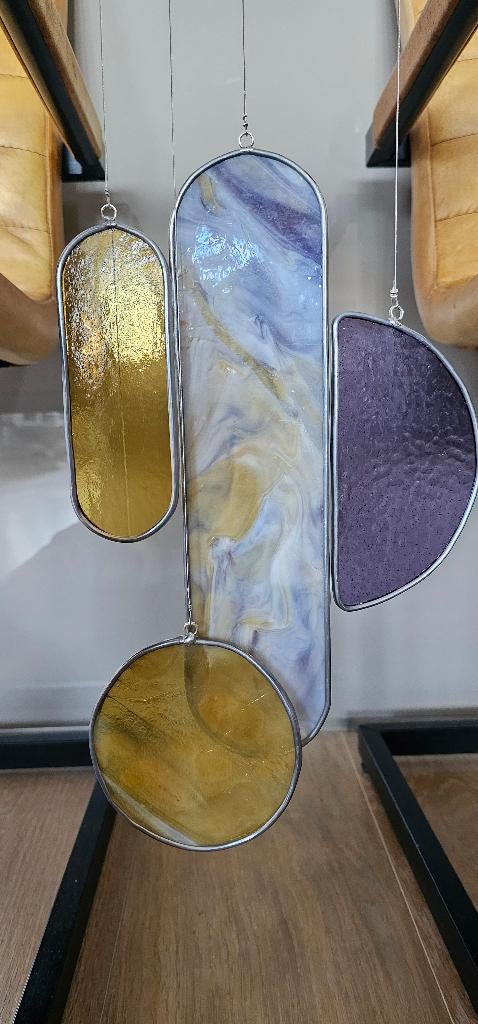 Modern Glas in lood object. Zonnevanger.Uniek, handgemaakt, Nieuw, Ophalen of Verzenden, Modern, Glas