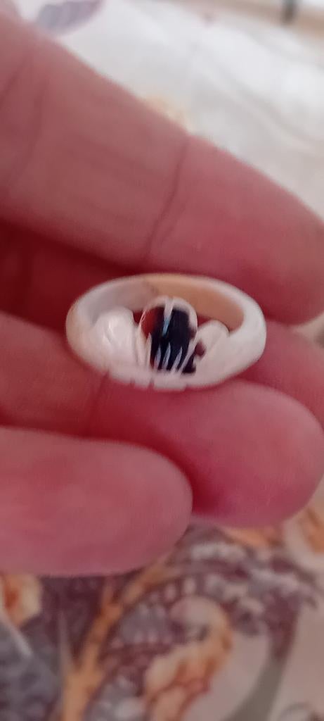 Schelp ring maat 17, Overige materialen, Overige kleuren, Ophalen of Verzenden, Zo goed als nieuw