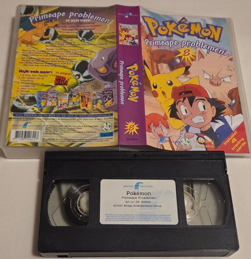 Pokemon 8 Primeape Problemen VHS Cartoon/Anime, Alle leeftijden, Ophalen of Verzenden, Gebruikt