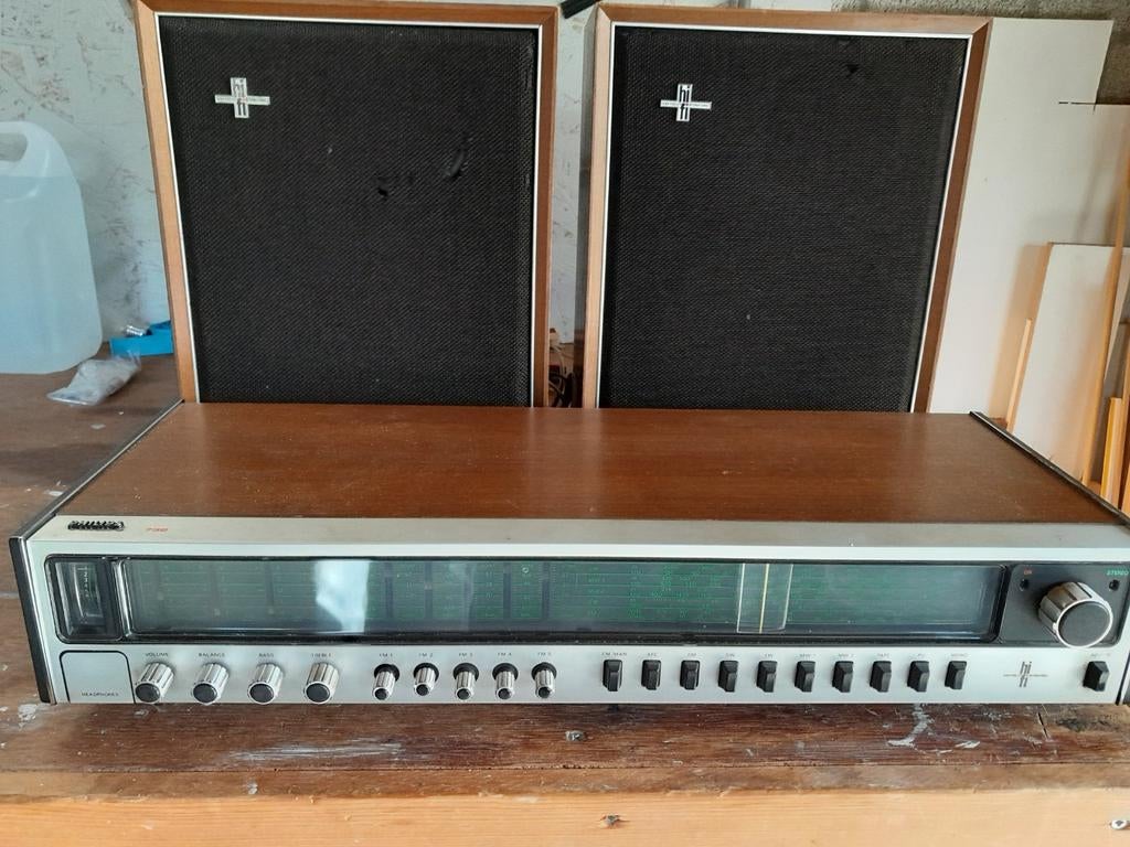Philips reciever 22RH732 incl speakers 22RH423, Ophalen, Gebruikt, Audio