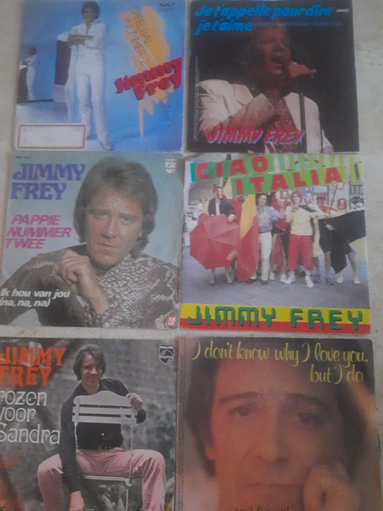 15x vinyl singels van Jimmy Frey, Ophalen of Verzenden, Zo goed als nieuw, Overige formaten, Overige soorten