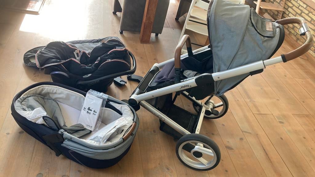 Mutsy iGo compleet, Kinderen en Baby's, Kinderwagens en Combinaties, Ophalen, Gebruikt, Combiwagen, Verstelbare duwstang