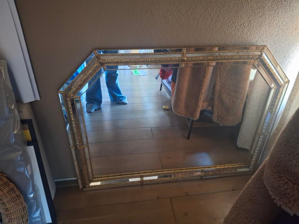 Vintage Hollywood Regency Spiegel - Zeer Nette Staat, Ophalen, Zo goed als nieuw, 100 tot 125 cm, Minder dan 100 cm