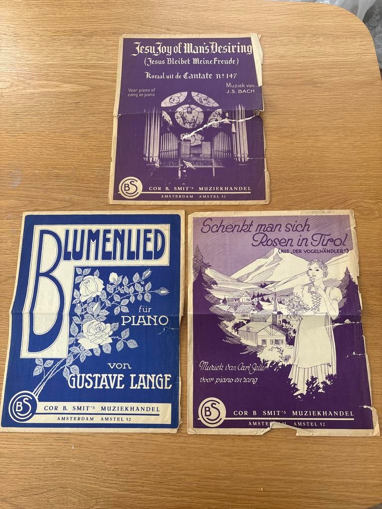 Oude bladmuziek: Bach, Lange, Zeller - Ook per stuk te koop, Muziek en Instrumenten, Bladmuziek, Gebruikt, Klassiek, Ophalen of Verzenden