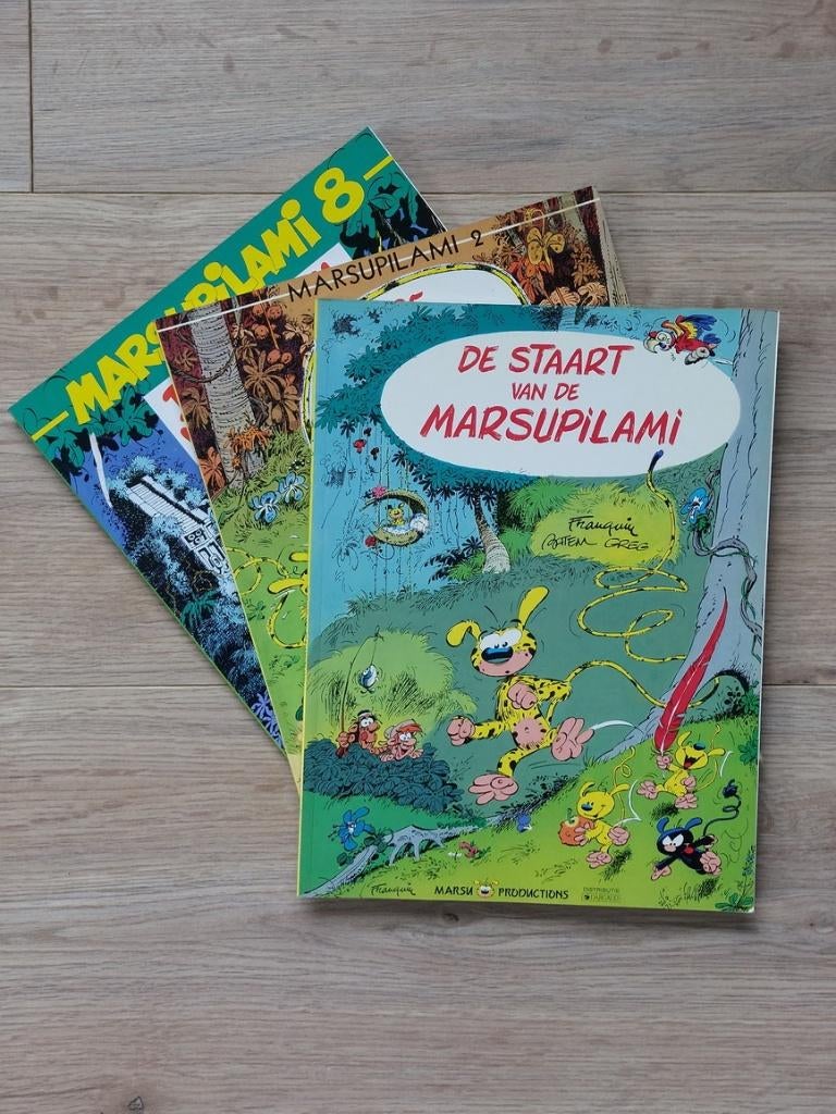 Marsupilami - 3 Albums, Meerdere stripboeken, Ophalen of Verzenden, Gelezen