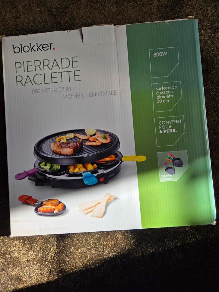 Blokker Gourmetstel Raclette - 6 personen, Witgoed en Apparatuur, Gourmetstellen, Zo goed als nieuw, 4 t/m 7 personen, Ophalen