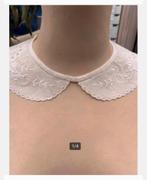 Antiek creme klein kleurig kraagje met bloem 30 cm, Ophalen of Verzenden, Dames