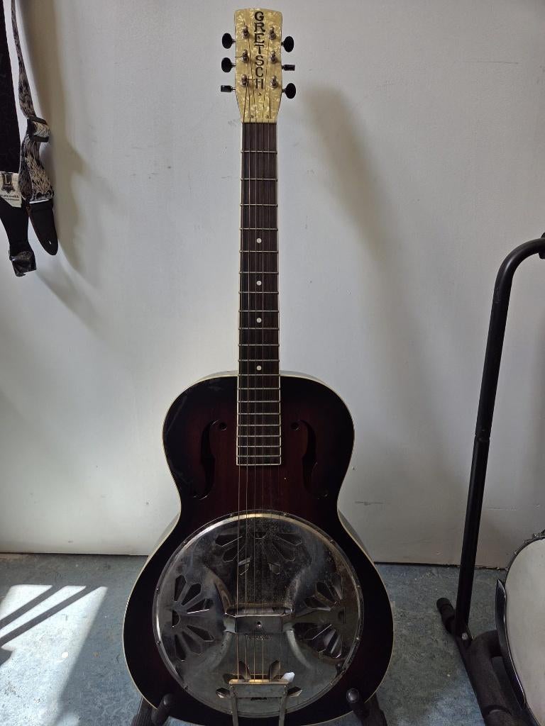 Gretsch G9220 Dobro, Ophalen, Gebruikt, Resonator- of Dobrogitaar, Met koffer