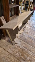 Leuk houten regaal / kapstok in taupe, Ophalen of Verzenden