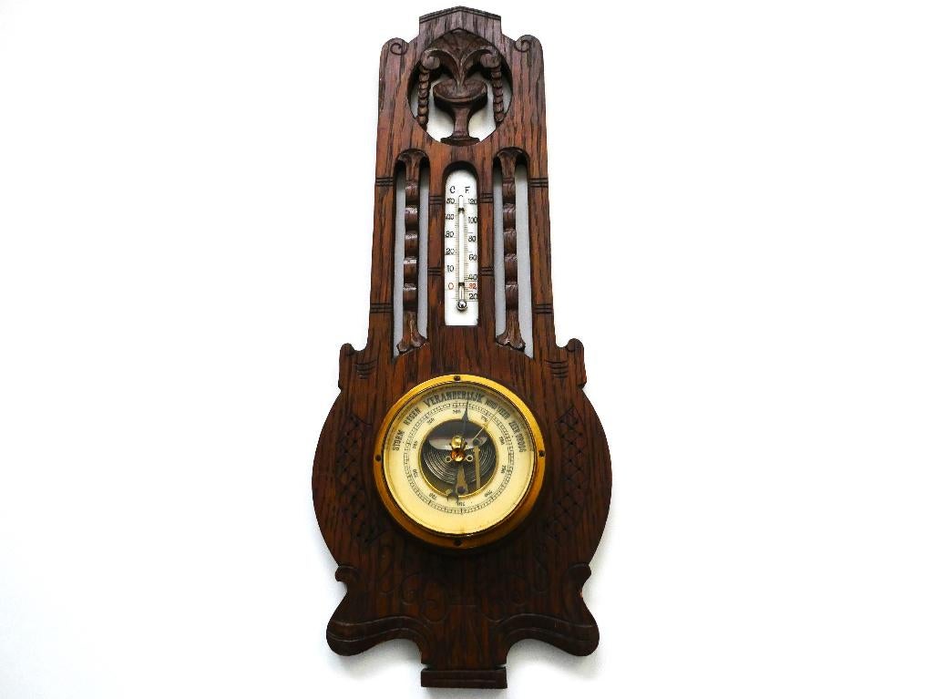 Weerstation barometer met thermometer van het merk LUFFT, Ophalen of Verzenden