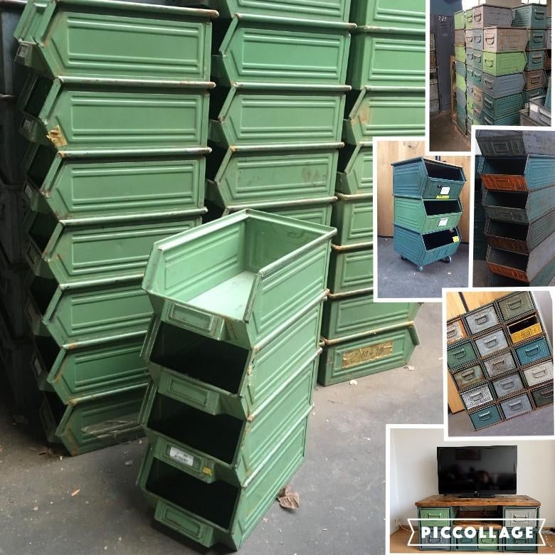 Stapelbakken Modulaire KASTEN Dressoir TV-kast Bakken SALE, Gebruikt, Ophalen of Verzenden, Minder dan 100 cm, Metaal