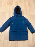 Warme blauwe winterjas voor jongens, maat 134, Ophalen of Verzenden, Gebruikt, Jongen, Jas