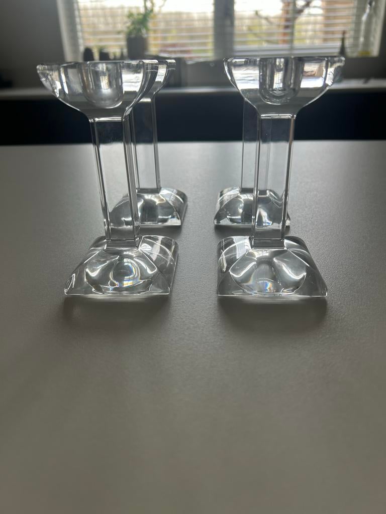 Villeroy en Boch Kristallen kandelaars, zware kwaliteit, Antiek en Kunst, Ophalen, Kristal