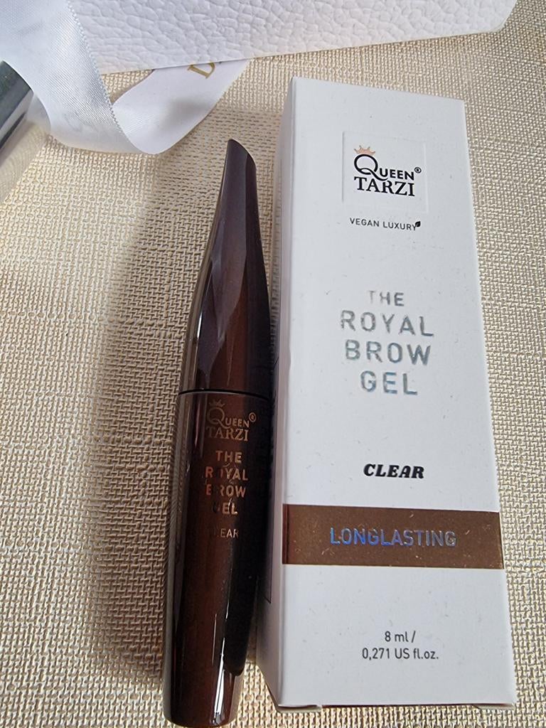 Queen Tarzi the royal brow gel clear transparant nieuw, Verzenden, Nieuw, Overige kleuren, Ogen