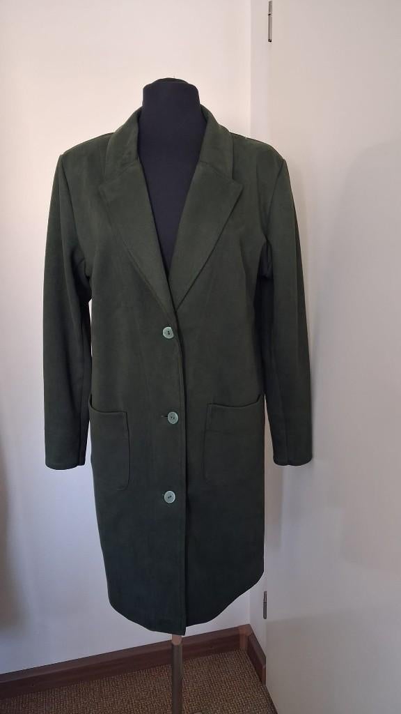 Koopje! Ophilia blazer suedine olijfgroen maat 4 | XL zgan, Maat 46/48 (XL) of groter, Ophalen of Verzenden, Zo goed als nieuw
