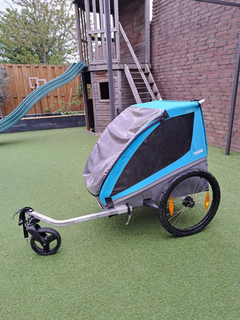 Tule fietskar/bolderkar/kinderwagen voor 2 kids., Fietsen en Brommers, Ophalen, Gebruikt, Kinderkar, 40 tot 60 kg