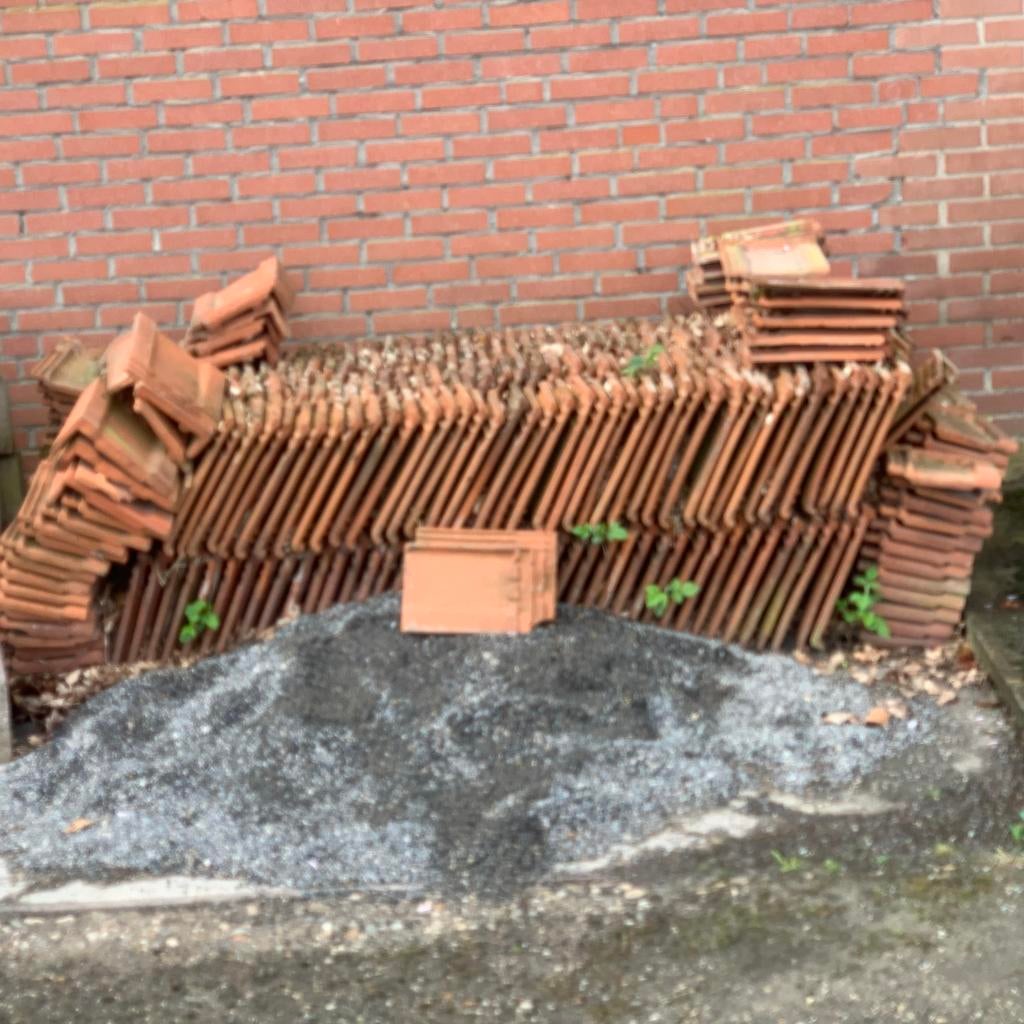 Rode dakpannen, ca 400 stuks, Gebruikt, Steen of Klei, Ophalen of Verzenden, 15 m² of meer