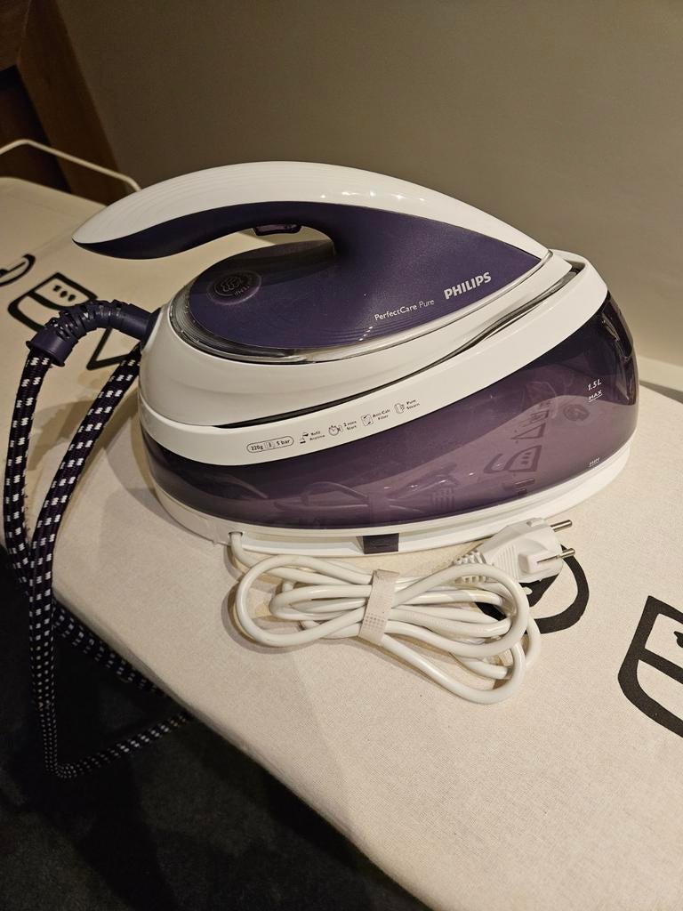 Strijkijzer Philips PerfectCare Pure, Ophalen of Verzenden, Gebruikt, Strijkijzer met snoer