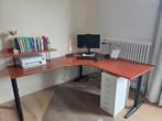 Hoekbureau directie bureau met opzetstuk, Huis en Inrichting, Bureaus, Ophalen, Gebruikt, Bureau