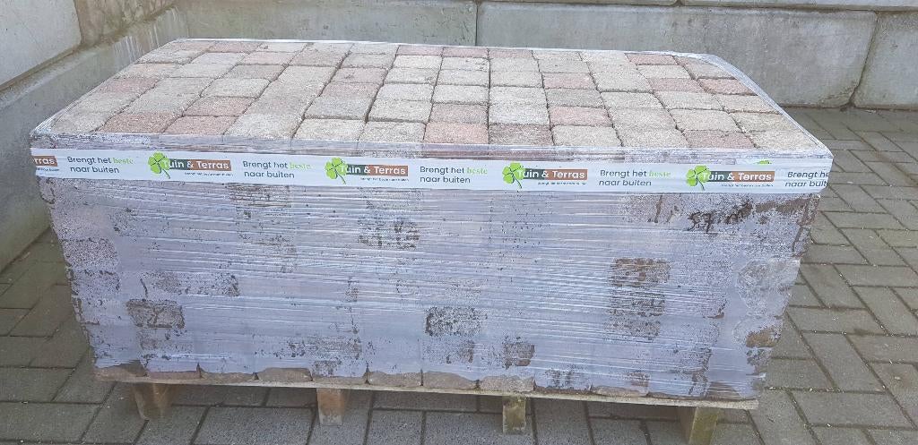 CobbleStones 10x10x6 cm gemeleerd te koop, Gebruikt, Overige typen, Ophalen of Verzenden, 10 m² of meer