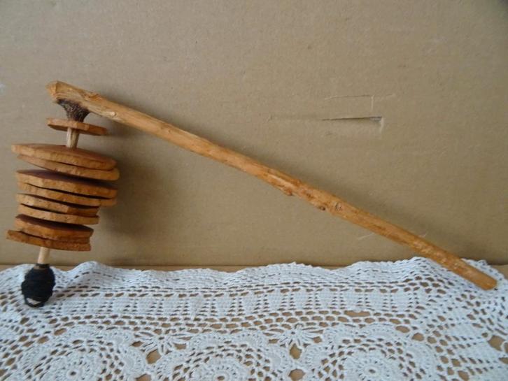 Curiosa inheemse Rakatak rammelaar Mali 32cm volkskunst 1970, Antiek en Kunst, Curiosa en Brocante, Ophalen of Verzenden