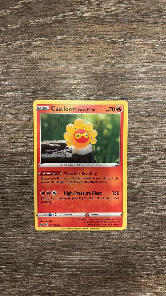 CRE Castform Sunny Form 022/198, Ophalen of Verzenden, Zo goed als nieuw
