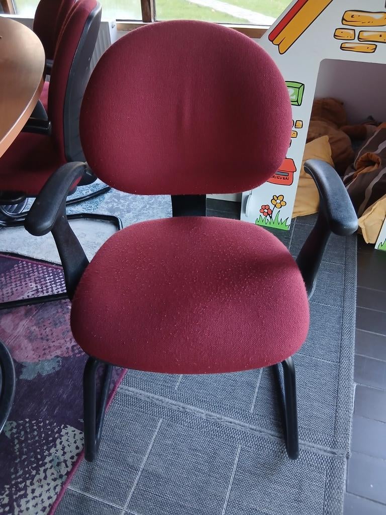 7 bureaustoelen, Ophalen, Gebruikt, Zwart
