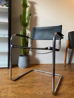 Buisframe leren stoel - Bauhaus stijl, Huis en Inrichting, Stoelen, Ophalen, Gebruikt, Bauhaus, Zwart