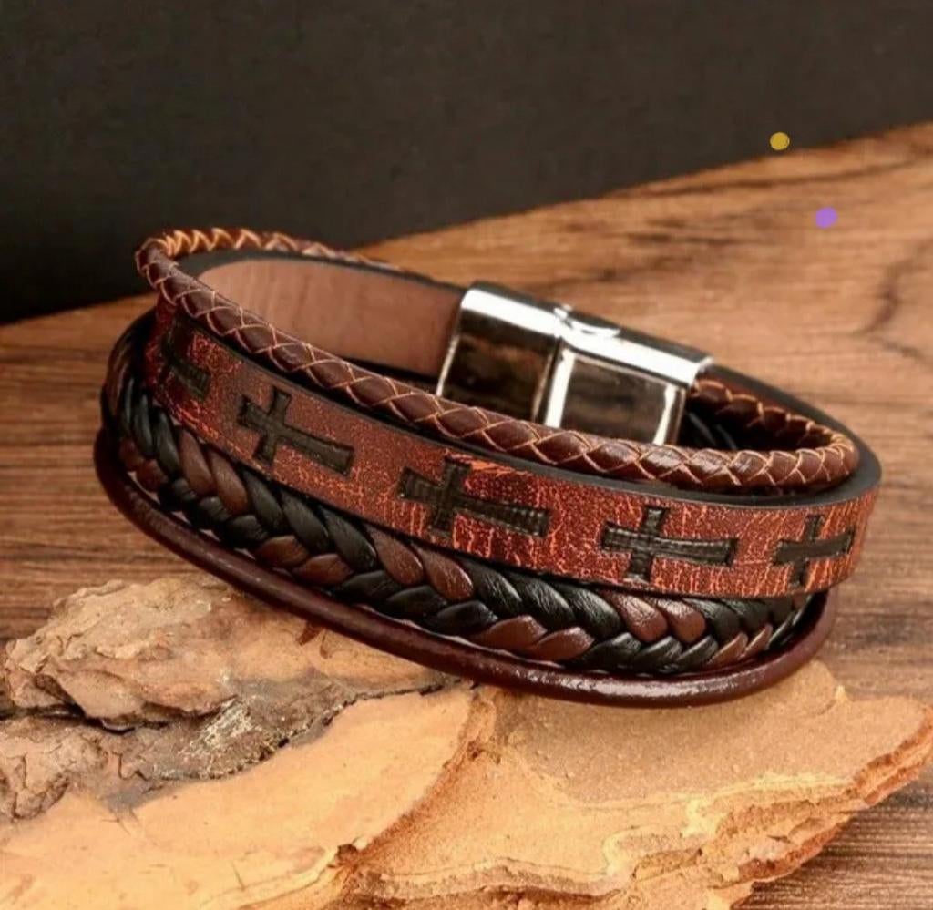 Exclusieve leren armbanden, Ophalen of Verzenden, Nieuw, Zwart, Leer