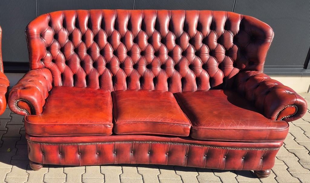 Chesterfield bank  2.00 breed, Ophalen of Verzenden