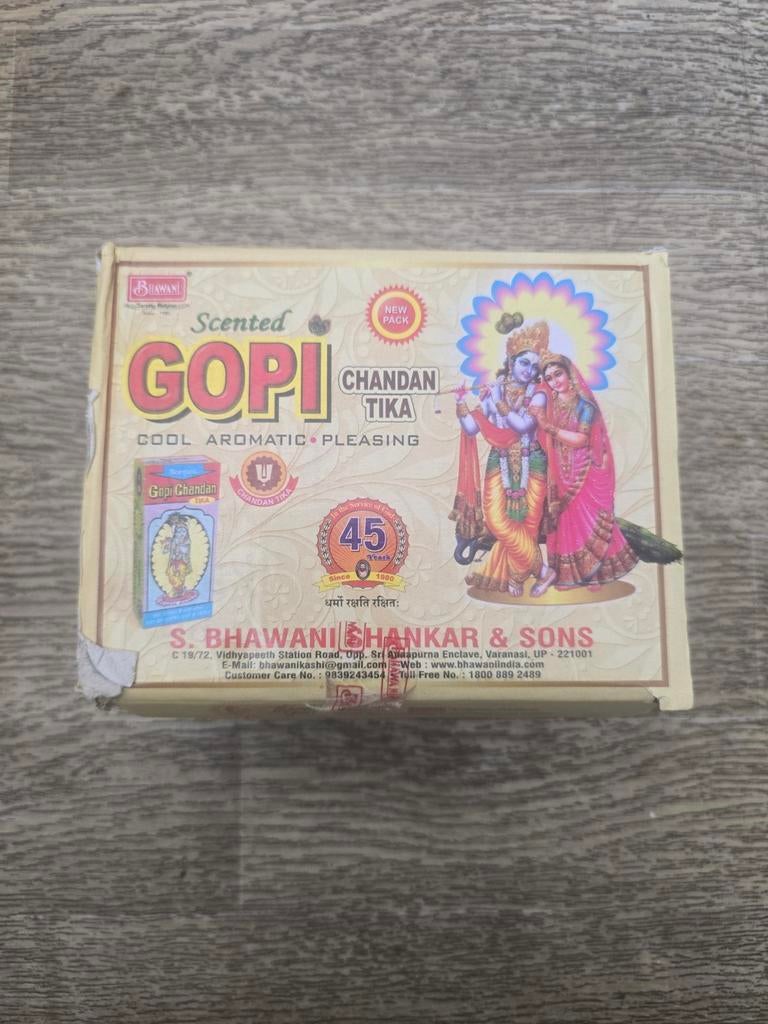 Gopi Chandan Tilak - Doos van 24 stuks, Ophalen of Verzenden, Nieuw, Overige typen, Hindoeïsme