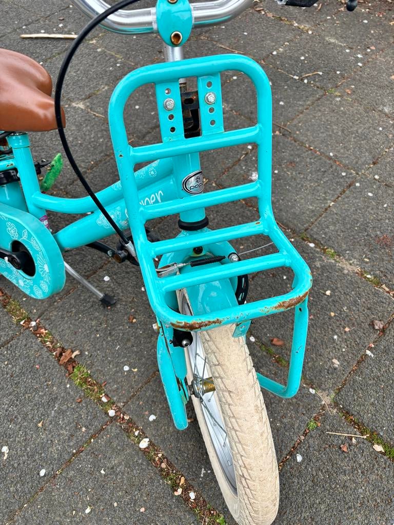 Kinderfietsje met voor- en achterrekje, Fietsen en Brommers, Fietsen | Kinderfietsjes, Ophalen, Gebruikt, 16 tot 20 inch