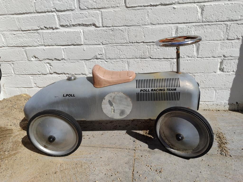 Retro Loopauto 'Poll Racing Team' - Opknappertje, Ophalen, Gebruikt