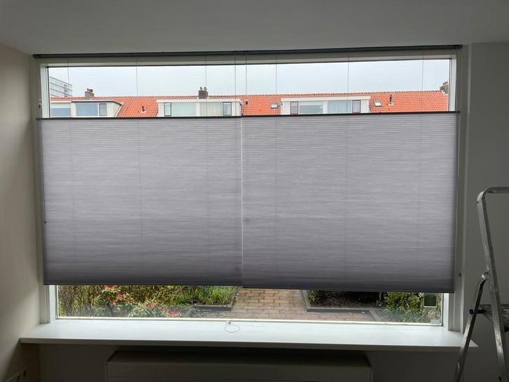 Veneta Plisse Gordijnen, Huis en Inrichting, Stoffering | Gordijnen en Lamellen, Nieuw, 150 tot 200 cm, 100 tot 150 cm, Grijs