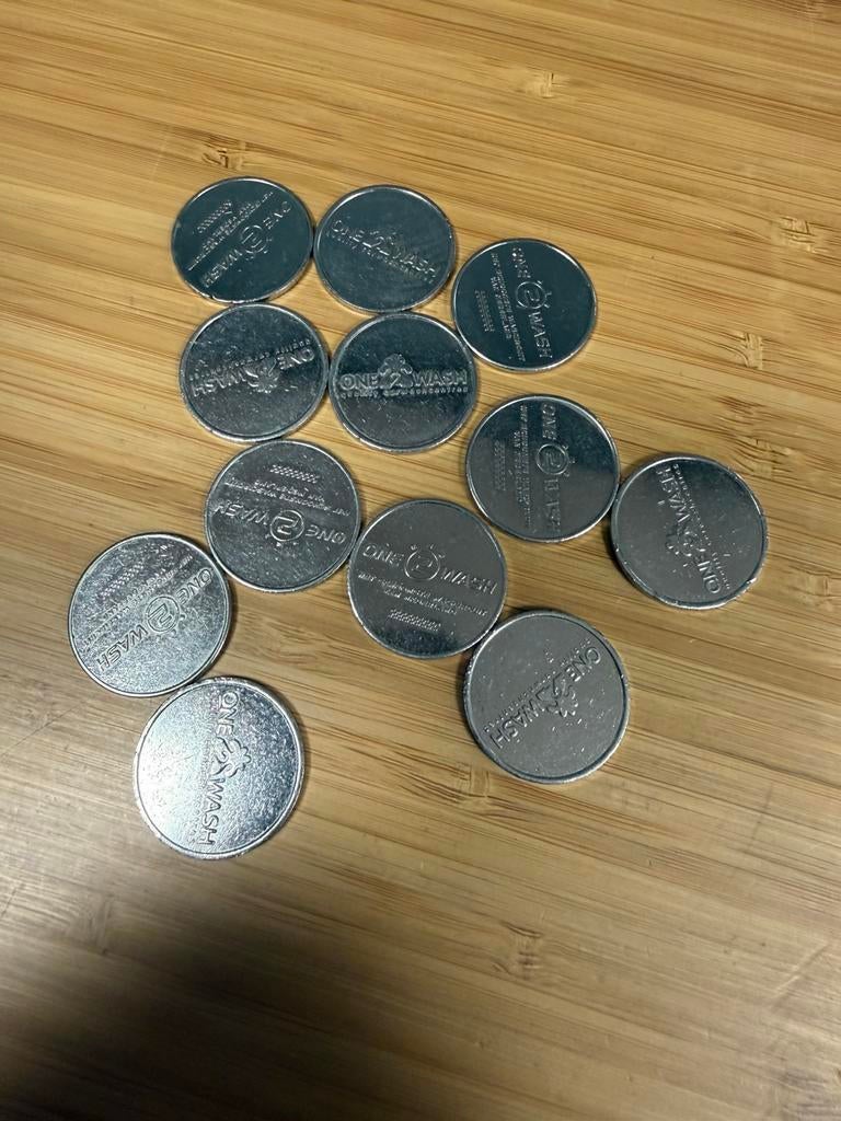 Carwash Wasstraat munten one2wash 334stuks, Ophalen of Verzenden, Vóór koninkrijk, Overige waardes, Losse munt